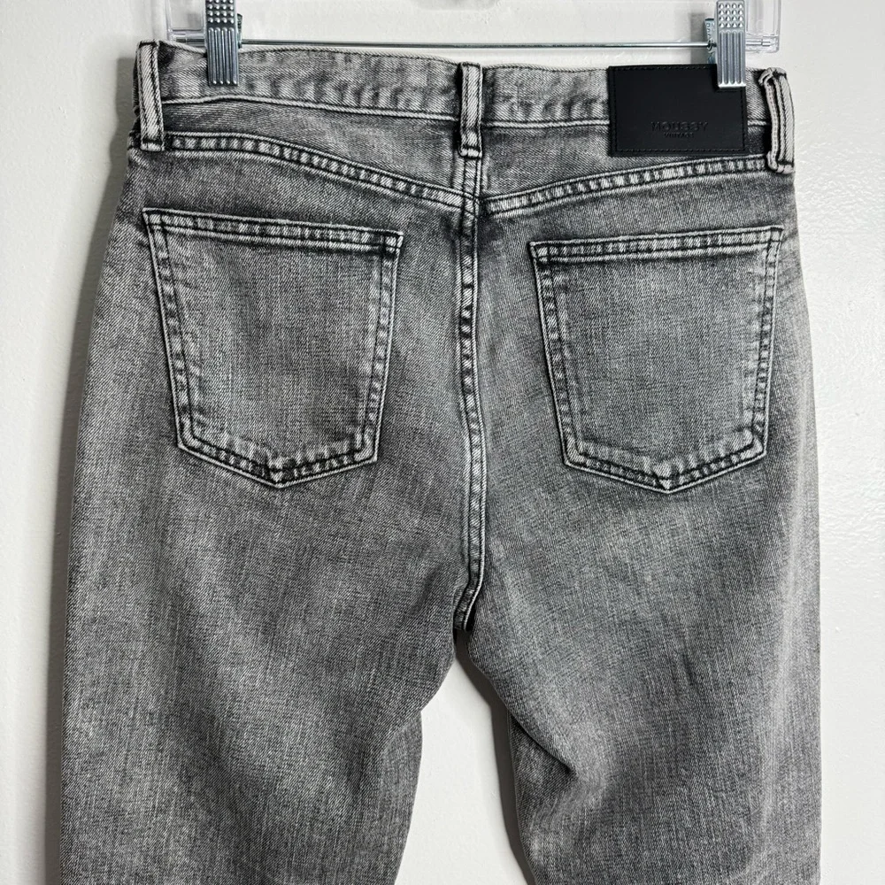 NWOT Moussy Vintage Light Black Skinny Jean Raw Hem Size 27 Designer‎ Minimalist